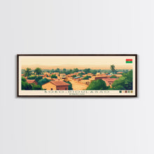Load image into Gallery viewer, Bobo-Dioulasso, Burkina Faso Panoramic Travel Poster Canvas Print, Bobo-Dioulasso, Burkina Faso Painting, Burkina Faso Art, Bobo-Dioulasso Travel Art, Guest Room Painting
