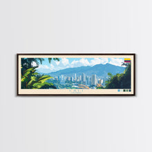 Carregar imagem no visualizador da galeria, Cali, Colombia Travel Poster Panoramic Canvas Print, Cali, Colombia Painting, Colombia Art, Cali Travel Art, Guest Room Painting
