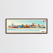 Cargar imagen en el visor de la galería, Chiclayo, Peru Panoramic Travel Poster Canvas Print, Chiclayo, Peru Painting, Peru Art, Chiclayo Travel Art, Guest Room Painting
