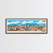 Load image into Gallery viewer, Cuenca, Ecuador Panoramic Travel Poster Canvas Print, Cuenca, Ecuador Painting, Ecuador Art, Cuenca Travel Art, Guest Room Painting
