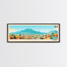 Load image into Gallery viewer, Culiacan, Mexico Panoramic Travel Poster Canvas Print, Culiacan, Mexico Painting, Mexico Art, Culiacan Panoramic Travel Art, Travel Painting
