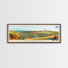 Load image into Gallery viewer, Cumbernauld, Scotland Panoramic Travel Poster Canvas Print, Cumbernauld, Scotland Painting, Scotland Art, Cumbernauld Travel Art, Guest Room Painting
