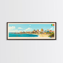 Load image into Gallery viewer, Dakar, Senegal Travel Poster Panoramic Canvas Print, Dakar, Senegal Painting, Senegal Art, Dakar Travel Art, Guest Room Painting
