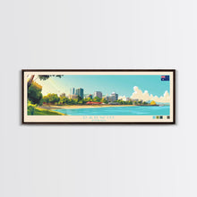 Load image into Gallery viewer, Darwin, Australia Travel Poster Panoramic Canvas Print, Darwin, Australia Painting, Australia Art, Darwin Travel Art, Guest Room Painting
