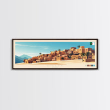 Load image into Gallery viewer, Djelfa, Algeria Panoramic Travel Poster Canvas Print, Djelfa, Algeria Painting, Algeria Art, Djelfa Panoramic Travel Art, Travel Painting
