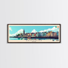 Load image into Gallery viewer, Drogheda, Ireland Panoramic Travel Poster Canvas Print, Drogheda, Ireland Painting, Ireland Art, Drogheda Travel Art, Guest Room Painting
