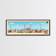 Carregar imagem no visualizador da galeria, Faisalabad, Pakistan Panoramic Travel Poster Canvas Print, Faisalabad, Pakistan Painting, Pakistan Art, Faisalabad Panoramic Travel Art, Travel Painting
