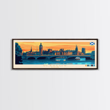 Carregar imagem no visualizador da galeria, Glasgow, Scotland Panoramic Travel Poster Canvas Print, Glasgow, Scotland Painting, Scotland Art, Glasgow Travel Art, Guest Room Painting
