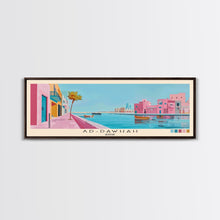 Carregar imagem no visualizador da galeria, Ad-Dawhah, Qatar Panoramic Canvas Print, Ad-Dawhah, Qatar Painting, Qatar Art, Ad-Dawhah Travel Poster, Travel Art, Living Room Painting
