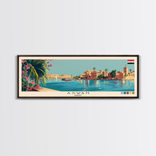 Carregar imagem no visualizador da galeria, Aswan, Egypt Panoramic Canvas Print, Aswan, Egypt Painting, Egypt Art, Aswan Travel Poster, Travel Art, Housewarming Gift
