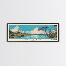 Carregar imagem no visualizador da galeria, Athi River, Kenya Panoramic Canvas Print, Athi River, Kenya Painting, Kenya Art, Athi River Travel Poster, Travel Art, Guest Room Painting
