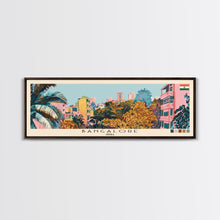 Load image into Gallery viewer, Bangalore, India Panoramic Canvas Print, Bangalore, India Painting, India Art, Bangalore Travel Poster, Travel Art, Vacation Gift
