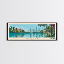 Load image into Gallery viewer, Bangkok, Thailand Panoramic Canvas Print, Bangkok, Thailand Painting, Thailand Art, Bangkok Travel Poster, Travel Art, Living Room Painting
