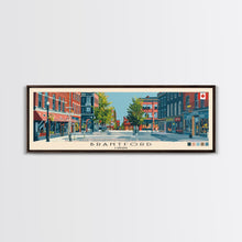Load image into Gallery viewer, Brantford, Canada Panoramic Canvas Print, Brantford, Canada Painting, Canada Art, Brantford Travel Poster, Travel Art, Living Room Painting
