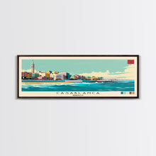 Cargar imagen en el visor de la galería, Casablanca, Morocco Panoramic Canvas Print, Casablanca, Morocco Painting, Morocco Art, Casablanca Travel Poster, Travel Art, Guest Room Painting
