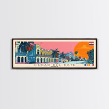 Cargar imagen en el visor de la galería, Ciudad del Este, Paraguay Panoramic Canvas Print, Ciudad del Este, Paraguay Painting, Paraguay Art, Ciudad del Este Travel Poster, Travel Art, Guest Room Painting
