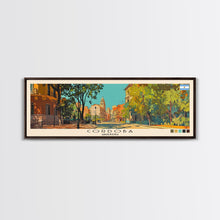 Load image into Gallery viewer, Cordoba, Argentina Panoramic Canvas Print, Cordoba, Argentina Painting, Argentina Art, Cordoba Travel Poster, Travel Art, Housewarming Gift
