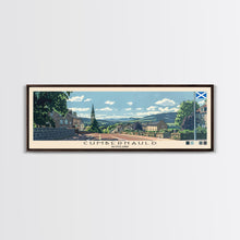 Load image into Gallery viewer, Cumbernauld, Scotland Panoramic Canvas Print, Cumbernauld, Scotland Painting, Scotland Art, Cumbernauld Travel Poster, Travel Art, Housewarming Gift
