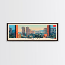 Load image into Gallery viewer, Dongguan, China Panoramic Canvas Print, Dongguan, China Painting, China Art, Dongguan Travel Poster, Travel Art, Guest Room Painting
