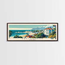 Load image into Gallery viewer, East London, South Africa Panoramic Canvas Print, East London, South Africa Painting, South Africa Art, East London Travel Poster, Travel Art, Guest Room Painting
