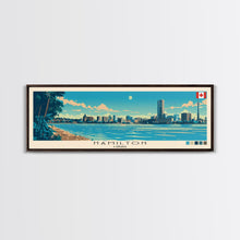 Cargar imagen en el visor de la galería, Hamilton, Canada Panoramic Canvas Print, Hamilton, Canada Painting, Canada Art, Hamilton Travel Poster, Travel Art, Living Room Painting
