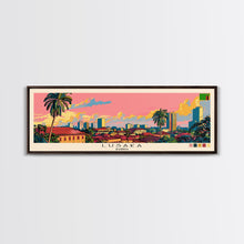 Carregar imagem no visualizador da galeria, Lusaka, Zambia Panoramic Canvas Print, Lusaka, Zambia Painting, Zambia Art, Lusaka Travel Poster, Travel Art, Guest Room Painting
