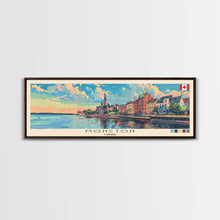 Load image into Gallery viewer, Moncton, Canada Panoramic Canvas Print, Moncton, Canada Painting, Canada Art, Moncton Travel Poster, Travel Art, Guest Room Painting
