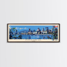 Carregar imagem no visualizador da galeria, Montreal, Canada Panoramic Canvas Print, Montreal, Canada Painting, Canada Art, Montreal Travel Poster, Travel Art, Guest Room Painting
