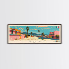 Load image into Gallery viewer, Tijuana, Mexico Panoramic Canvas Print, Tijuana, Mexico Painting, Mexico Art, Tijuana Travel Poster, Travel Art, Housewarming Gift
