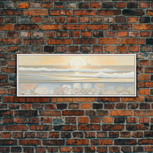 Carregar imagem no visualizador da galeria, Abstract  Ocean Wall Art Canvas Print, Pastel Beach Wall Art, Seascape Wall Decor, Ocean Waves Wall Art, Panoramic, Wall Art, Canvas Print
