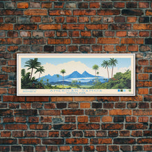 Carregar imagem no visualizador da galeria, American Samoa National Park, Panoramic Samoa Travel Art, National Park Print, Minimalist Travel Art, Midcentury Modern Style Landscape
