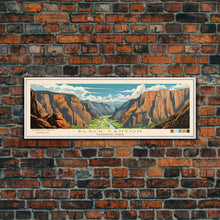 Load image into Gallery viewer, Black Canyon Of The Gunnison National Park, Panoramic Colorado Travel Art, National Park Print, Minimalist Travel Art, Midcentury Modern
