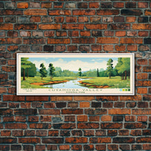 Load image into Gallery viewer, Cuyahoga Valley National Park, Panoramic Ohio Travel Art, National Park Print, Minimalist Travel Art, Midcentury Modern Style Landscape

