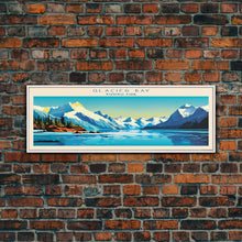 Carregar imagem no visualizador da galeria, Glacier Bay National Park, Panoramic Alaska Travel Art, National Park Print, Minimalist Travel Art, Midcentury Modern Style Landscape
