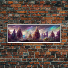 Load image into Gallery viewer, RPG Art, High Fantasy Forest Wall Art, Ready To Hang Canvas Print, Panoramic Art, Fantasy RPG Concept Art

