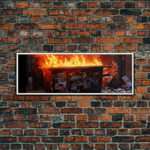 Carregar imagem no visualizador da galeria, A Dumpster Fire, Canvas Wall Art, Modern Art, Urban Art, Wall Print
