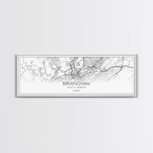 Load image into Gallery viewer, Panoramic Birmingham City Map, Alabama Art, Map Print, Minimalist Wall Art, Canvas Art, Housewarming Gift, Street Map Art, Closing Gift
