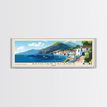 Carregar imagem no visualizador da galeria, Aeolian Islands, Italy Panoramic Print, Vacation Gift, Italy Wall Art, Vacation Wall Art, Vacatation Memories, Beach Decor, Beach Or Lakehouse Art
