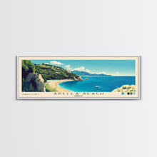 Carregar imagem no visualizador da galeria, Apella Beach, Greece Panoramic Print, Vacation Gift, Greece Wall Art, Vacation Wall Art, Vacatation Memories, Beach Decor, Beach Or Lakehouse Art
