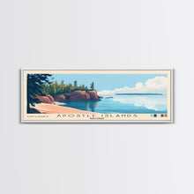 Carregar imagem no visualizador da galeria, Apostle Islands, Wisconsin Panoramic Beach Print, Vacation Gift, Wisconsin Wall Art, Beach Painting, Beach Decor, Beach Painting
