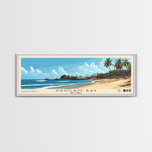 Carregar imagem no visualizador da galeria, Arugam Bay, Sri Lanka Panoramic Beach Print, Vacation Gift, Sri Lanka Wall Art, Framed Canvas Print, Framed Beach Painting
