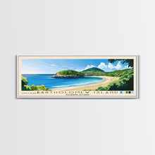 Load image into Gallery viewer, Bartholomew Island, Galapagos, Ecuador Panoramic Beach Print, Vacation Gift, Galapagos, Ecuador Wall Art, Framed Canvas Print, Framed Beach Painting
