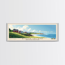 Load image into Gallery viewer, Block Island, Rhode Island,United States Panoramic Print, Vacation Gift, Rhode Island,United States Wall Art, Beach Painting, Beach Decor, Beach Or Lakehouse Art
