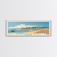 Load image into Gallery viewer, Brancaster Beach, United Kingdom Panoramic Beach Print, Vacation Gift, United Kingdom Wall Art, Framed Canvas Print, Framed Beach Painting
