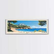 Carregar imagem no visualizador da galeria, Cala Salada, Spain Panoramic Beach Print, Vacation Gift, Spain Wall Art, Beach Painting, Beach Decor, Beach Painting
