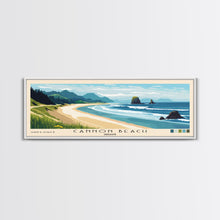 Carregar imagem no visualizador da galeria, Cannon Beach, Oregon Panoramic Beach Print, Vacation Gift, Oregon Wall Art, Beach Painting, Beach Decor, Beach Painting
