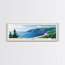Carregar imagem no visualizador da galeria, Cape Breton Island, Canada Panoramic Beach Print, Vacation Gift, Canada Wall Art, Framed Canvas Print, Framed Beach Painting
