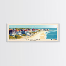 Carregar imagem no visualizador da galeria, Cape May, New Jersey Panoramic Beach Print, Vacation Gift, New Jersey Wall Art, Beach Painting, Beach Decor, Beach Painting
