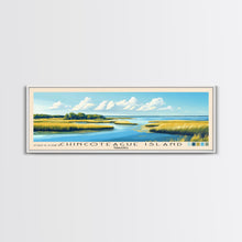 Cargar imagen en el visor de la galería, Chincoteague Island, Virginia Panoramic Beach Print, Vacation Gift, Virginia Wall Art, Framed Canvas Print, Framed Beach Painting
