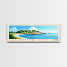 Load image into Gallery viewer, Clipperton Island, France Panoramic Print, Vacation Gift, France Wall Art, Beach Painting, Beach Decor, Large Wall Art, Wood Frame Art
